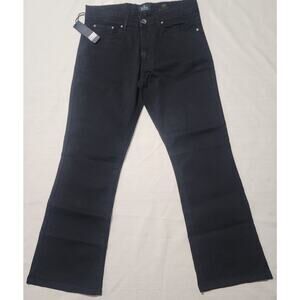 ENZO Bootcut Black Men's Dark Wash Jeans Style 989/UK.83 W34''L40''